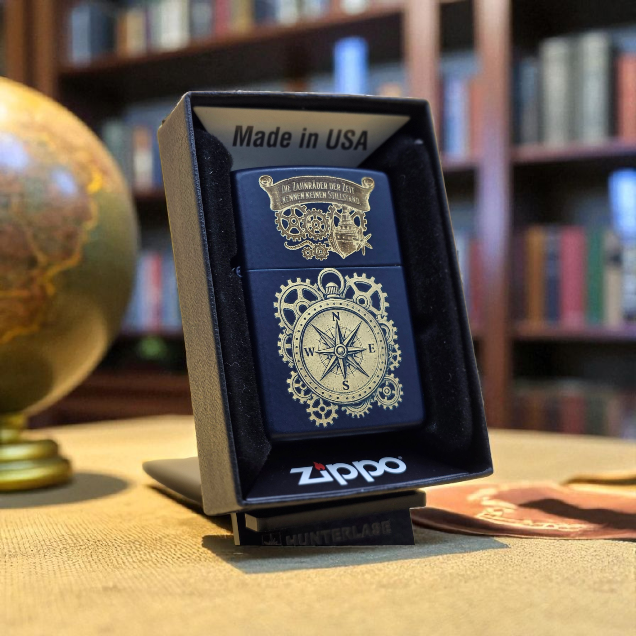 Original Zippo® Feuerzeug Royal Blue Personalisiert "Steampunk Edition"
