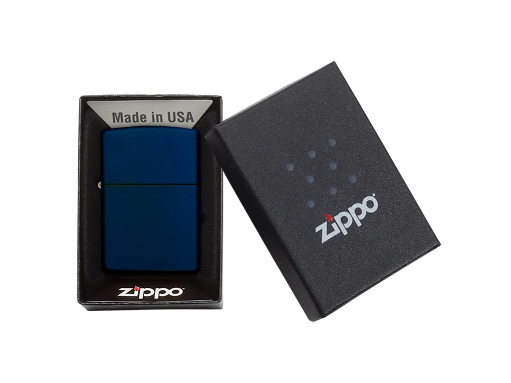 Original Zippo® Feuerzeug Navy Blue Matte mit Personalisierter Gravur