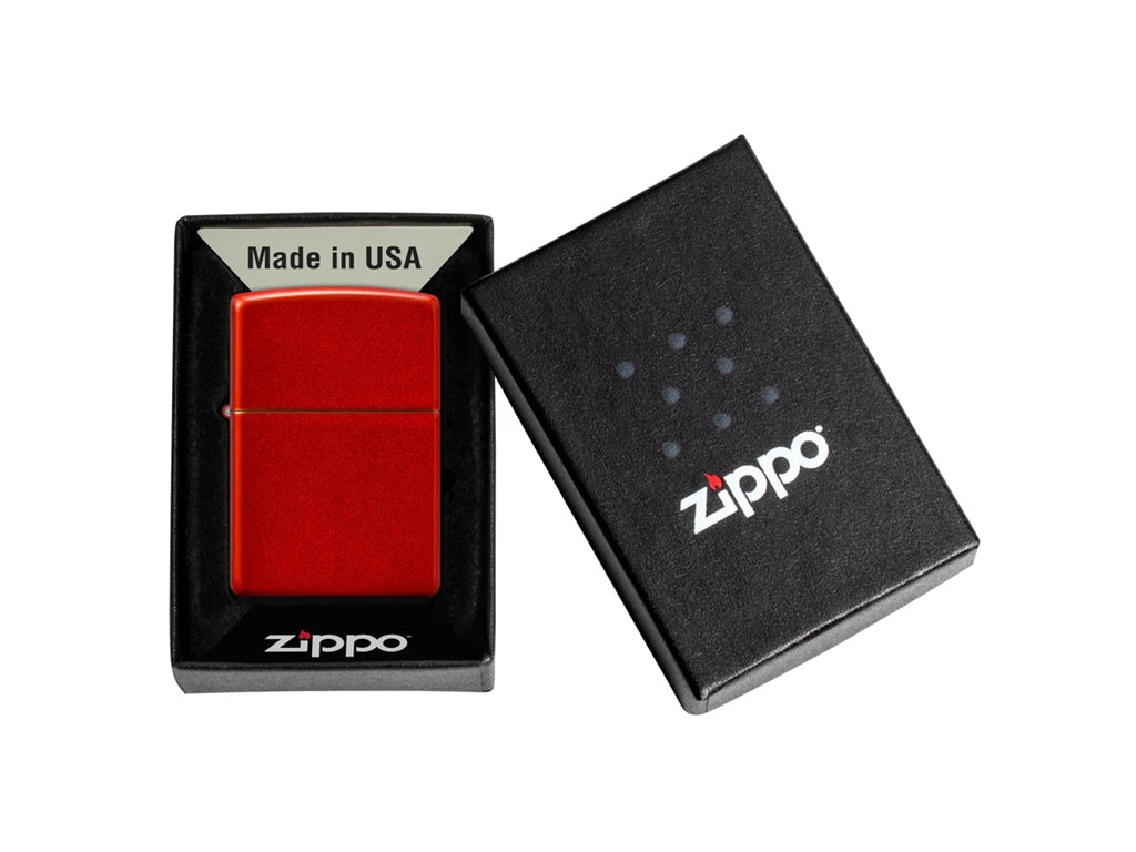 Original Zippo® Feuerzeug Regular Metallic Red mit Personalisierter Gravur