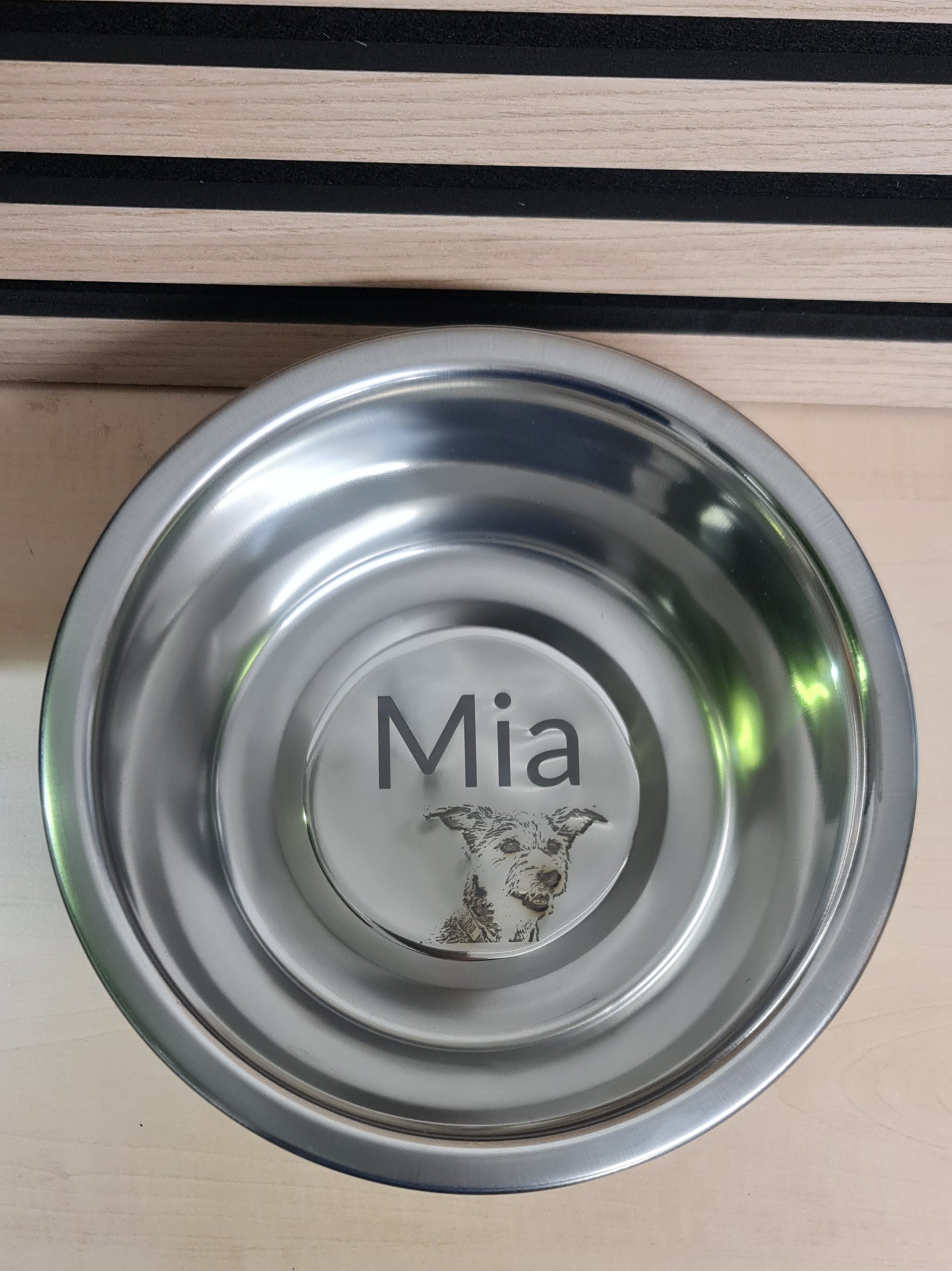 Edelstahl Napf mit persönlicher Gravur