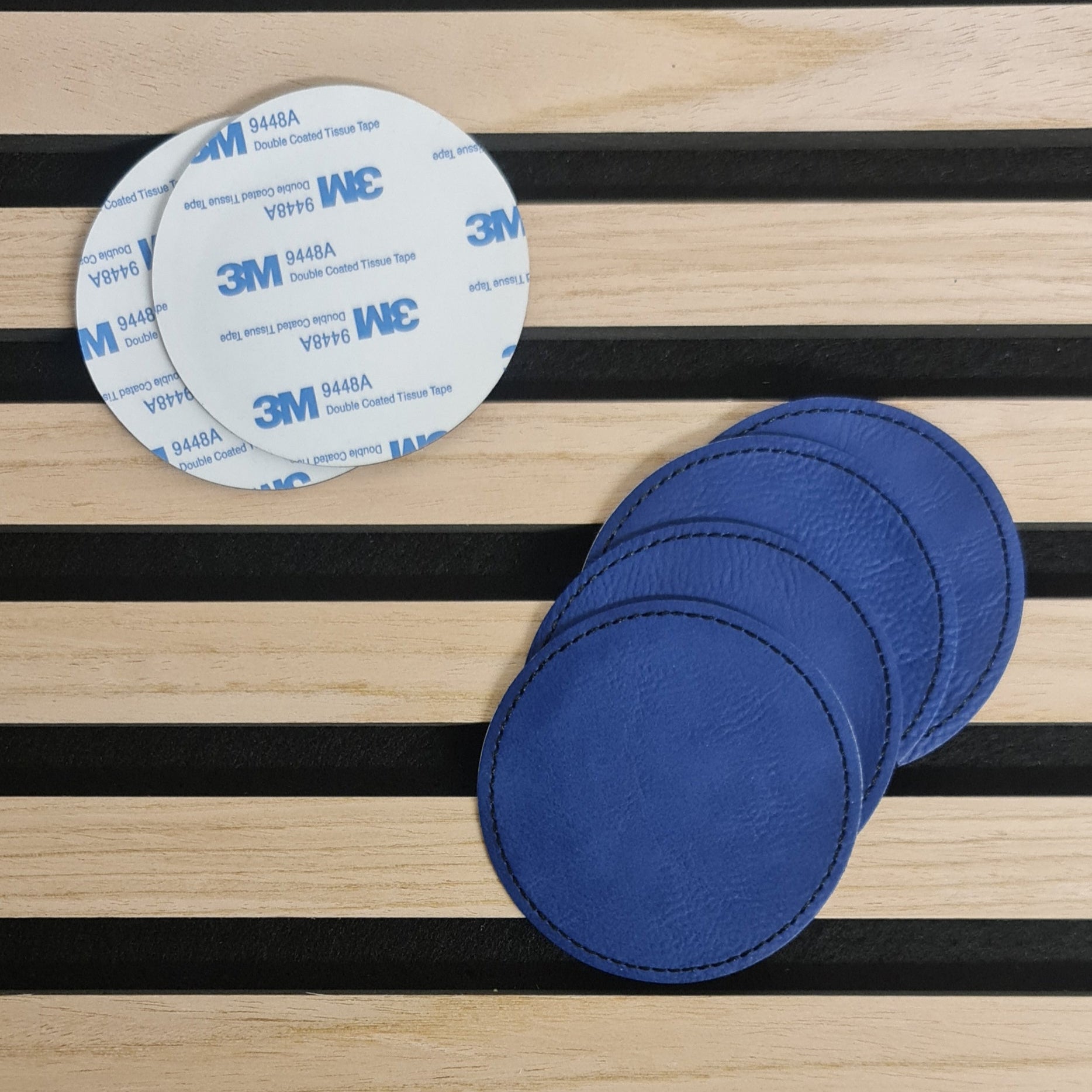 PU-Lederpatch selbstklebend Rund