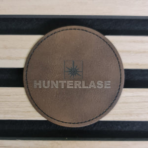 PU-Lederpatch zum Aufbügeln Rund