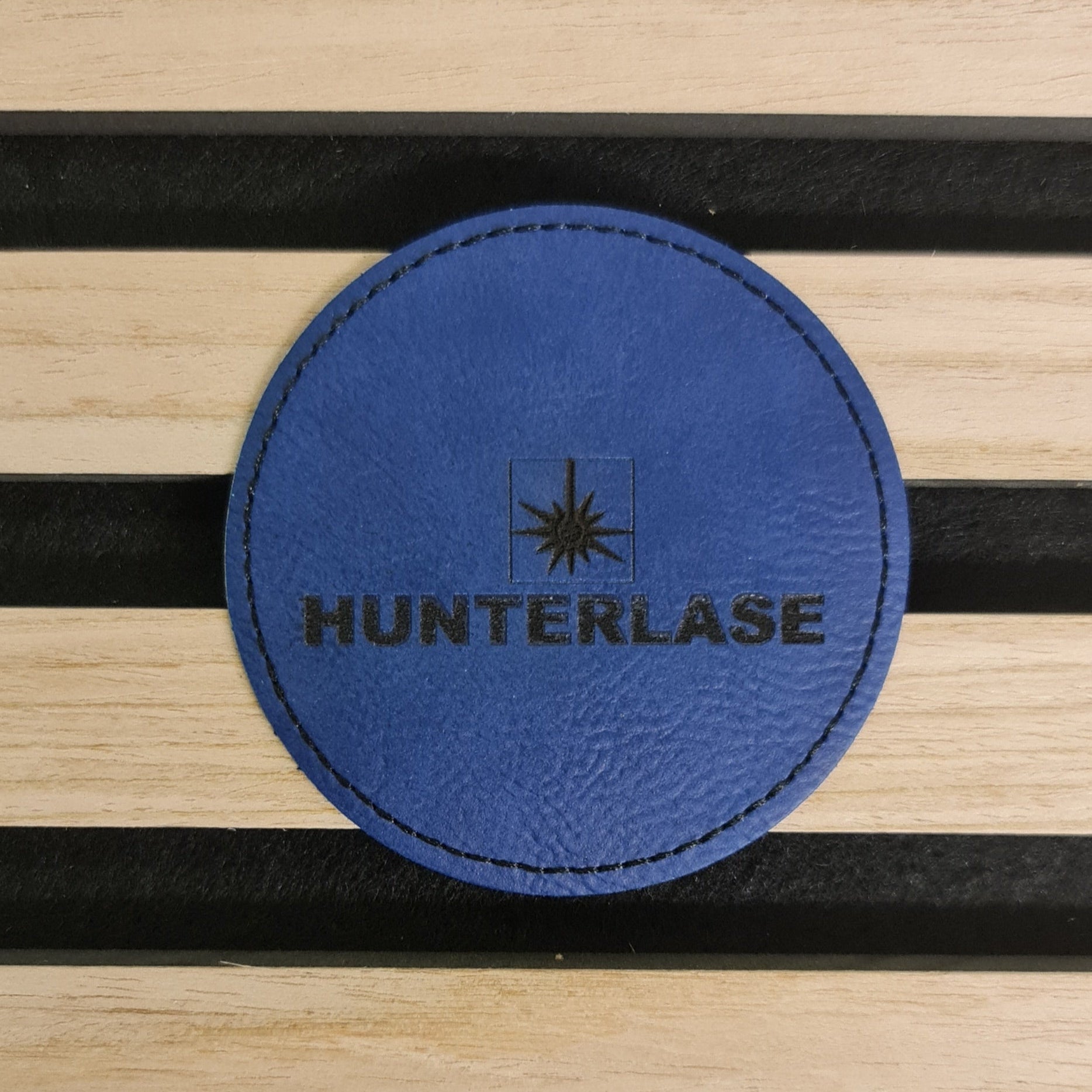 PU-Lederpatch selbstklebend Rund