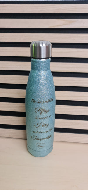 Thermoflasche Glitzer mit Persönlicher Gravur