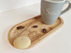 Personalisierte Tasse mit Bambus-Tablett