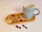 Personalisierte Tasse mit Bambus-Tablett