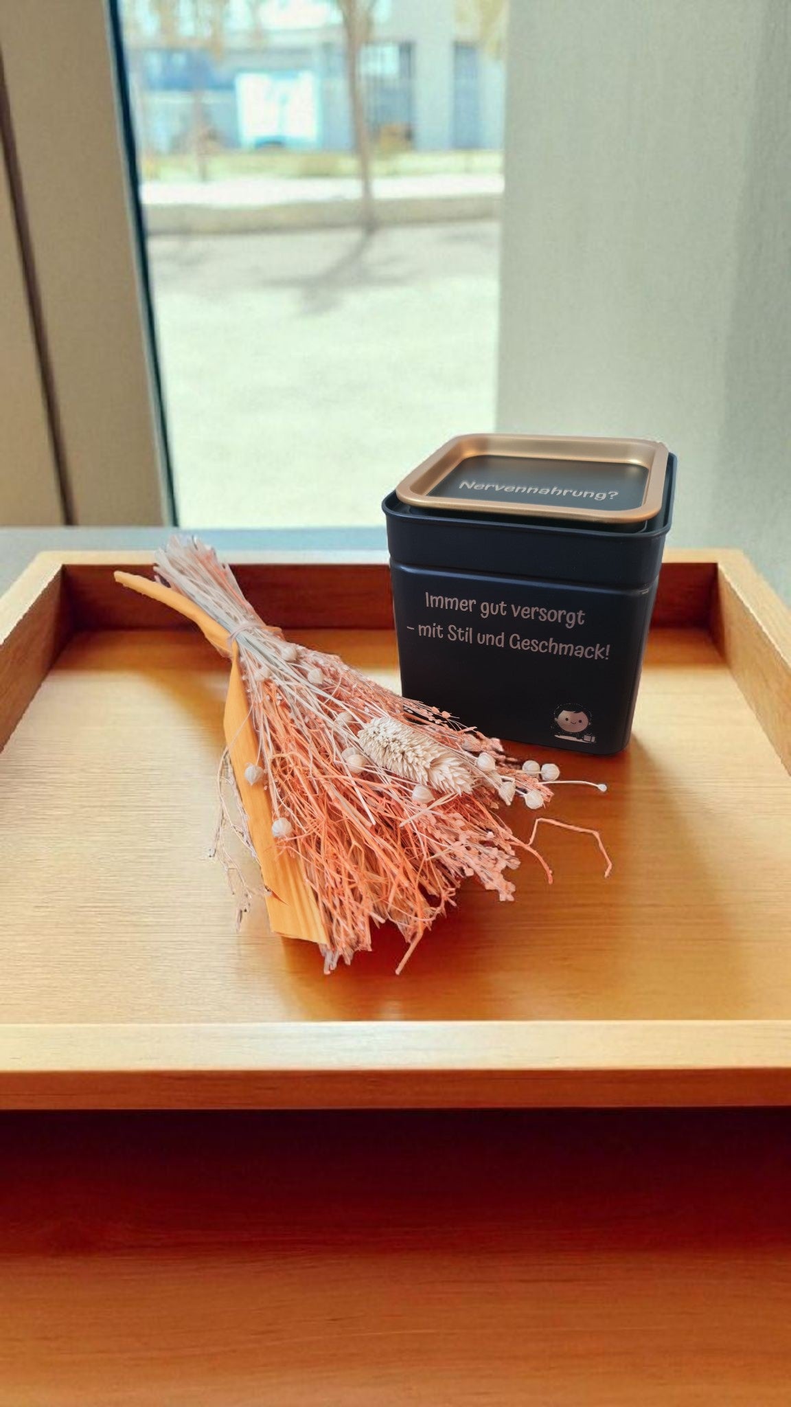 Personalisierte Vorratsbox in Schwarz