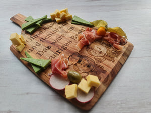 Personalisiertes Servierbrett / Käse & Schinken Platte