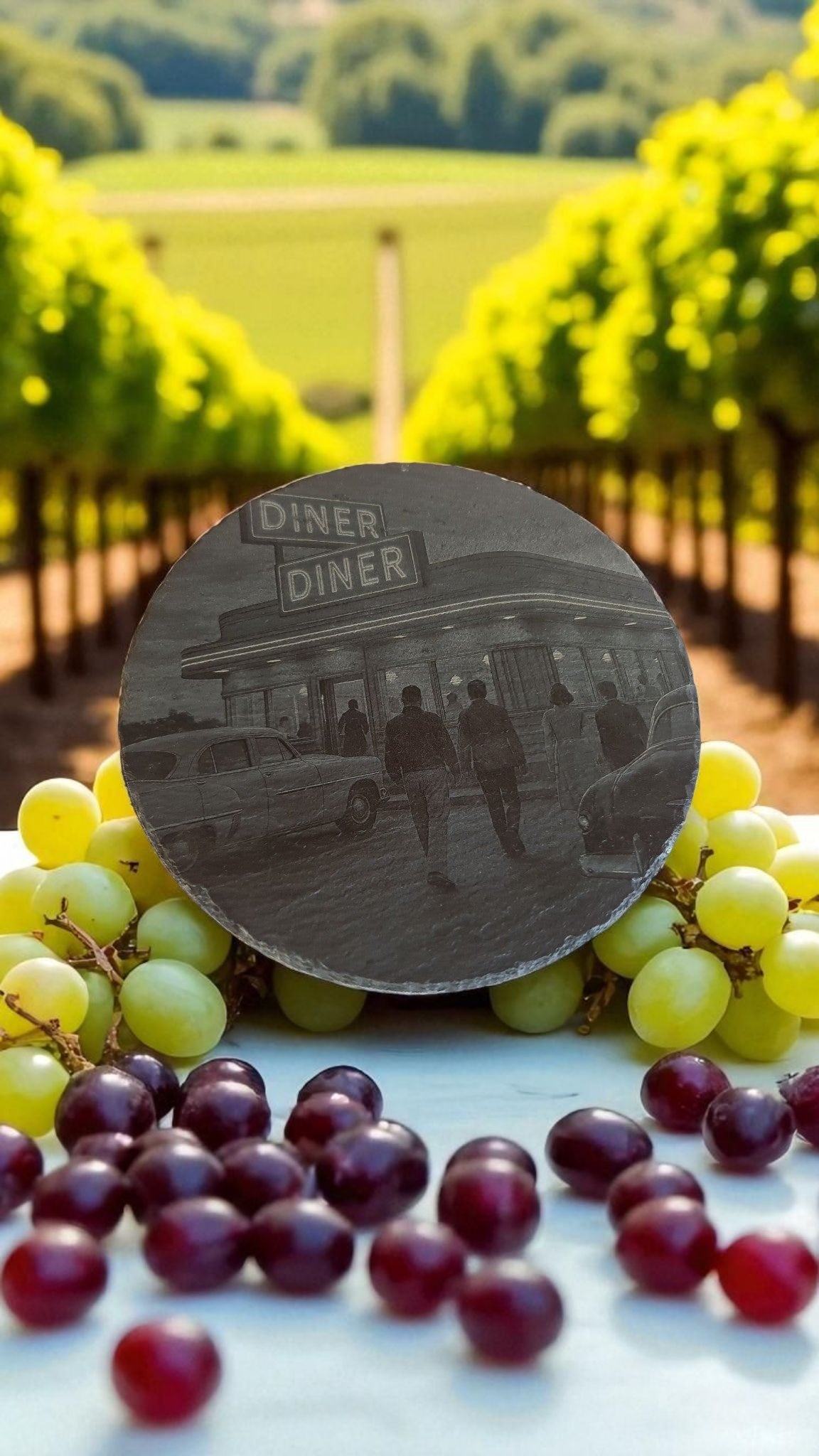 Schieferplatte mit Gravur