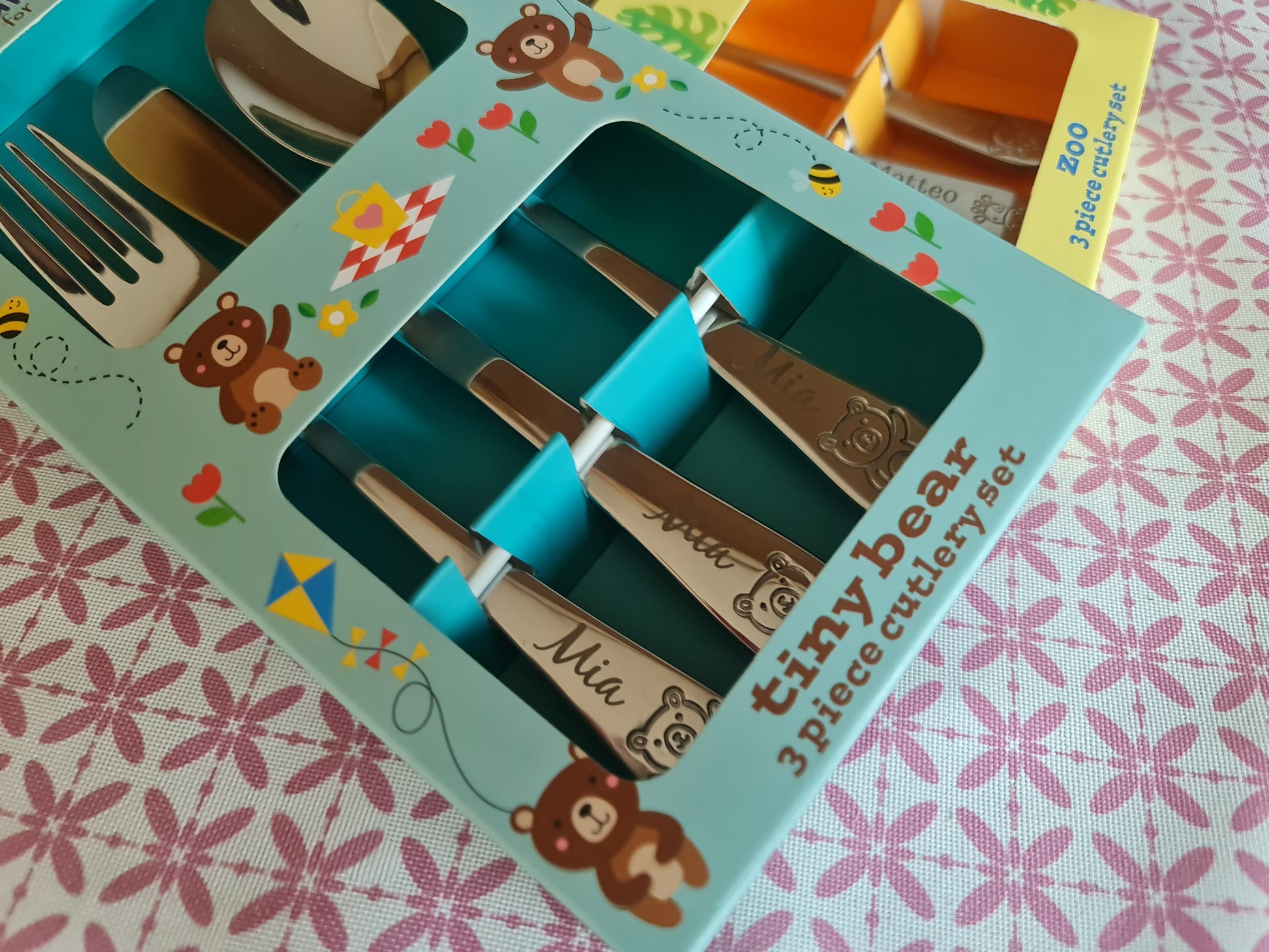 Kinderbesteck-Set mit Tiermotiven – inkl. persönlicher Gravur
