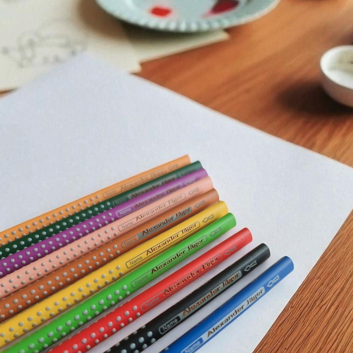 Faber-Castell Colour Grip Buntstifte – 12er-Set mit persönlicher Gravur