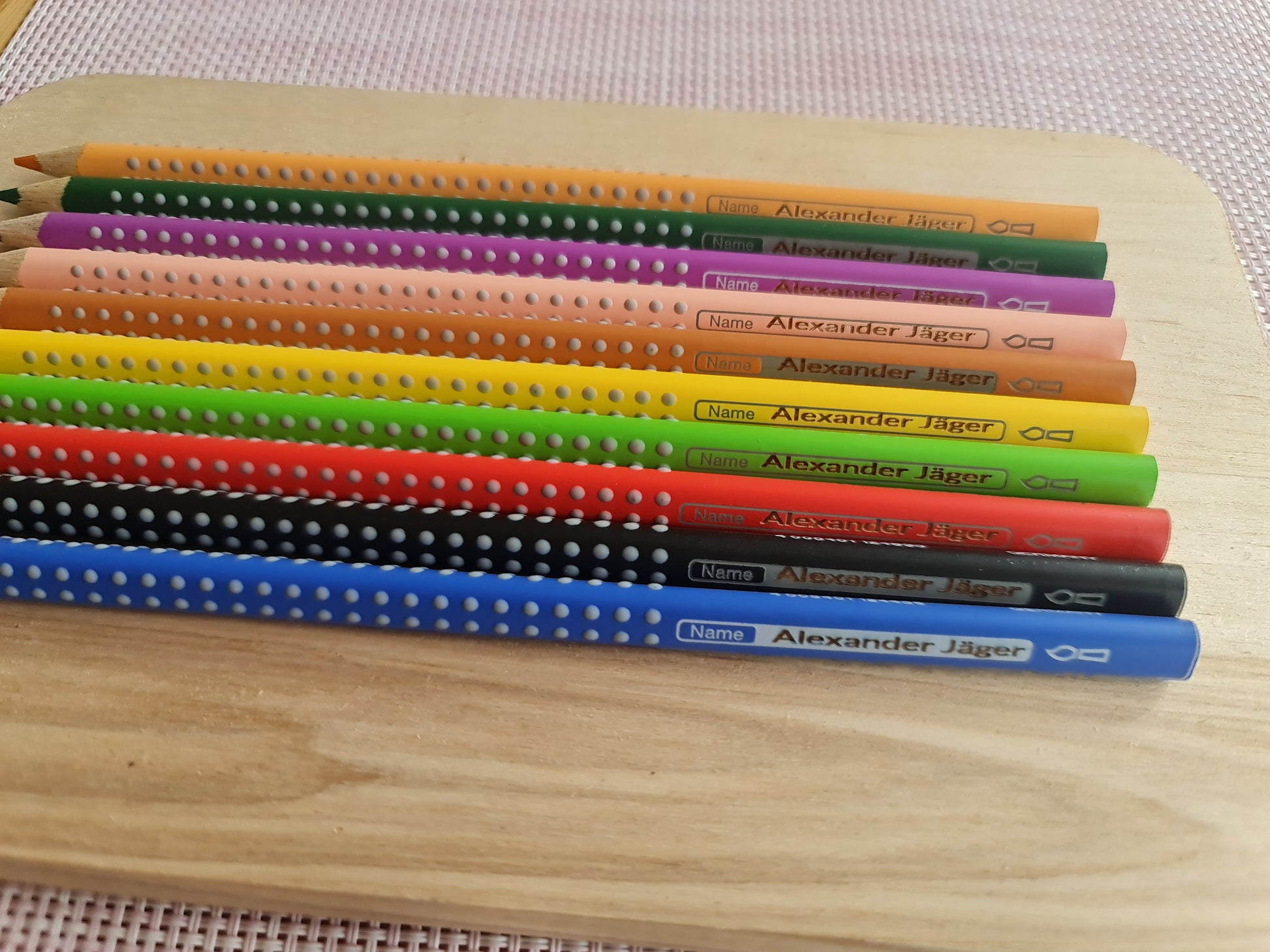 Faber-Castell Colour Grip Buntstifte – 12er-Set mit persönlicher Gravur