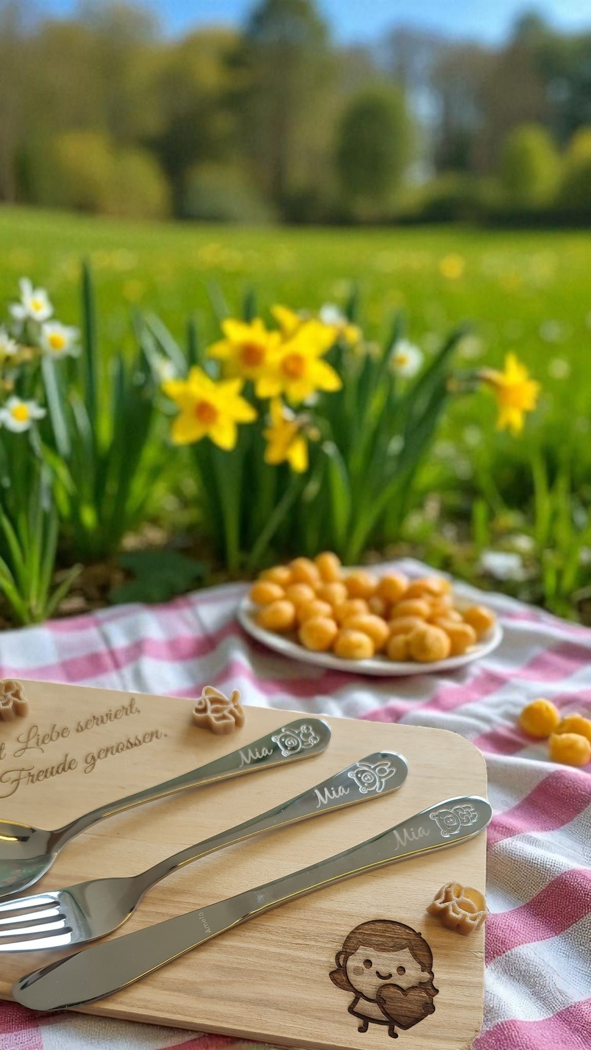 Kinderbesteck-Set mit Tiermotiven – inkl. persönlicher Gravur
