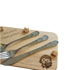 Kinderbesteck-Set mit Tiermotiven – inkl. persönlicher Gravur
