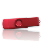 USB-Stick mit Namensgravur / Logo – Metall, USB-C, 8 GB (Rot)