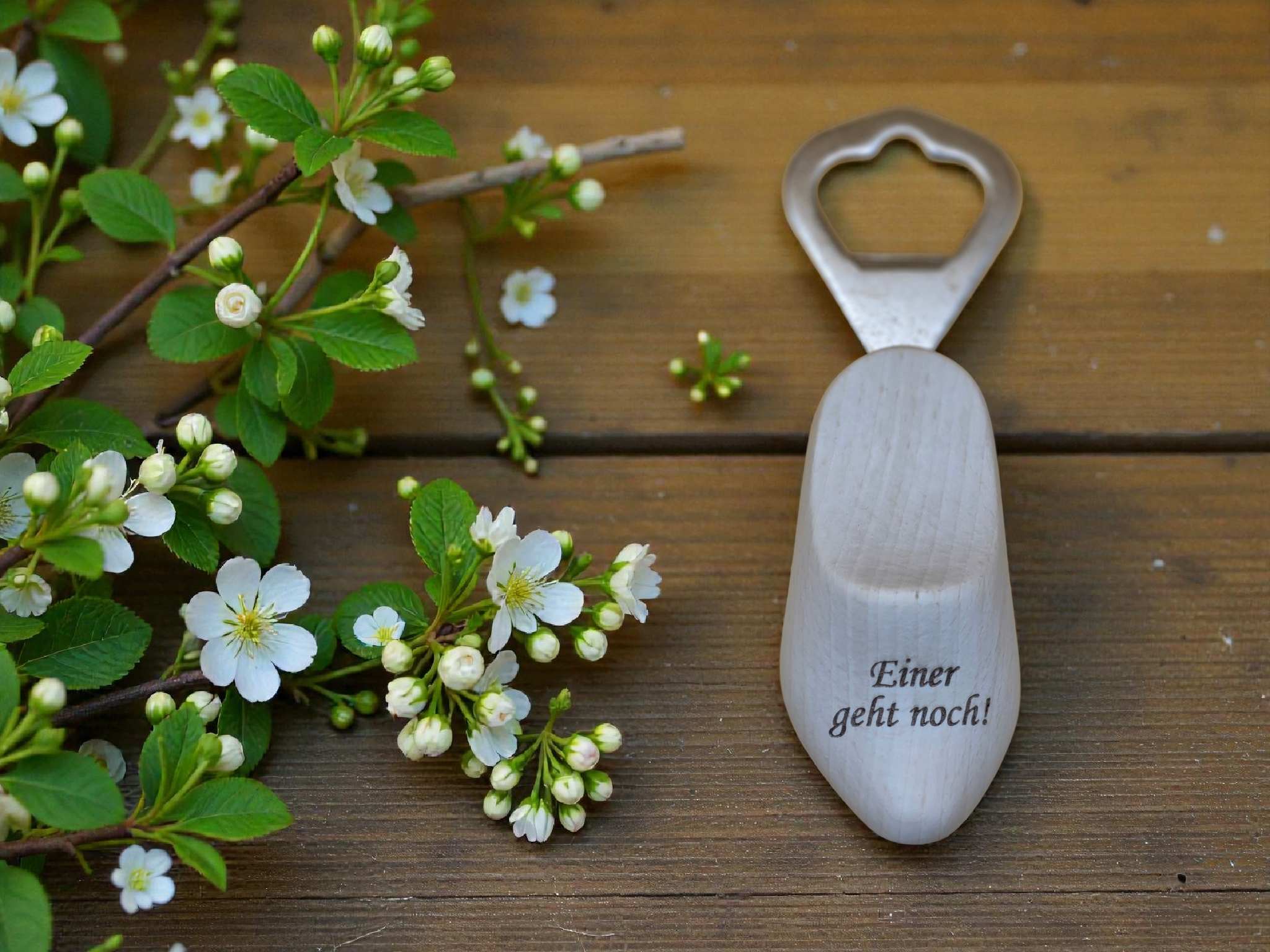 Flaschenöffner im klassischen Holzschuh-Design