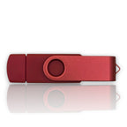 USB-Stick mit Namensgravur / Logo – Metall, USB-C, 8 GB (Rot)