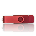 USB-Stick mit Namensgravur / Logo – Metall, USB-C, 8 GB (Rot)