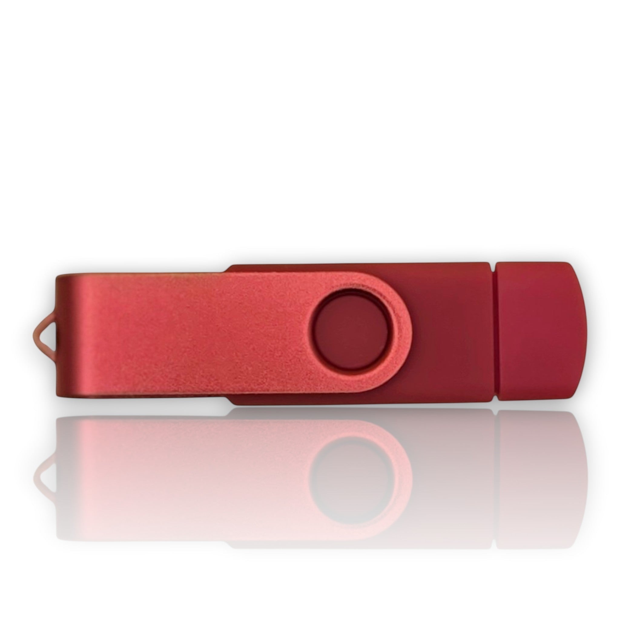 USB-Stick mit Namensgravur / Logo – Metall, USB-C, 8 GB (Rot)