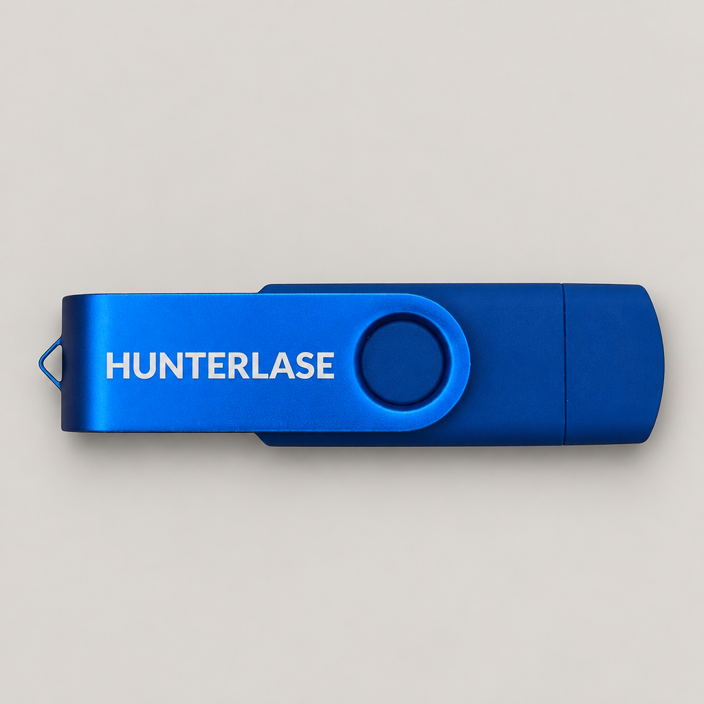 USB-Stick mit Namensgravur / Logo – Metall, USB-C, 8 GB (Rot)