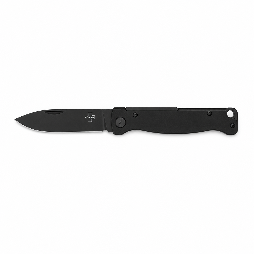 Böker Plus Atlas All Black Taschenmesser mit persönlicher Lasergravur
