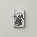Original Zippo® Feuerzeug Brushed Chrome mit Personalisierter Gravur