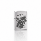 Original Zippo® Feuerzeug Brushed Chrome mit Personalisierter Gravur
