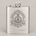 Original Zippo Flachmann (177 ml / 6 oz) aus Edelstahl mit individueller Lasergravur