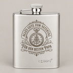 Original Zippo Flachmann (177 ml / 6 oz) aus Edelstahl mit individueller Lasergravur