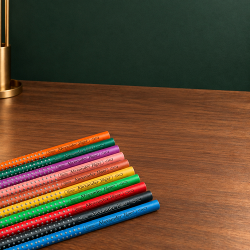 Faber-Castell Colour Grip Buntstifte – 12er-Set mit persönlicher Gravur