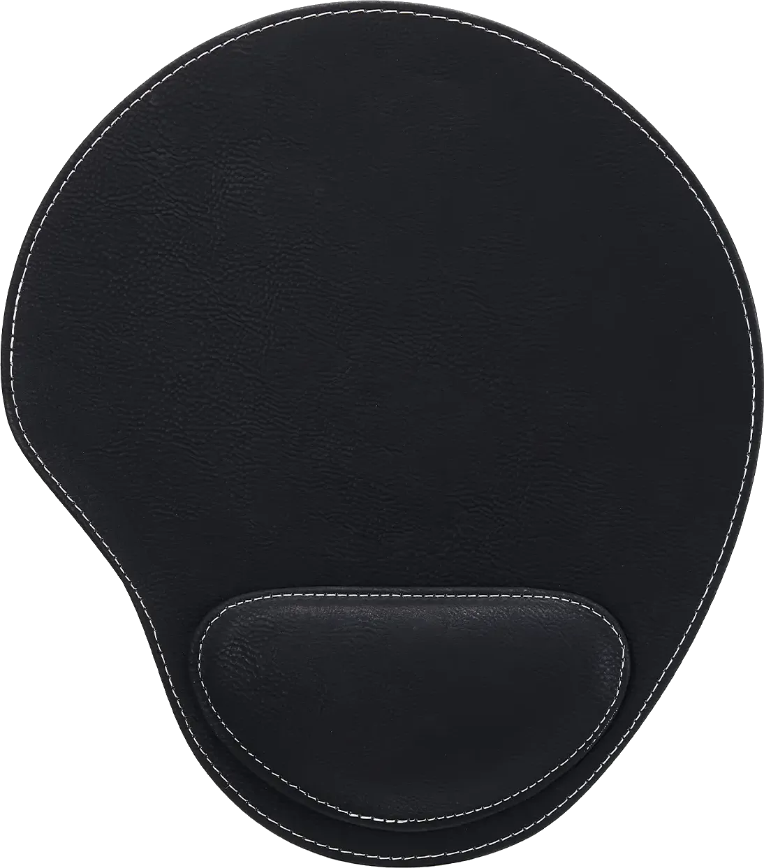 Ergonomisches PU-Leder Mauspad mit Handgelenkauflage – Individuelle Lasergravur (Farbwechsel Braun zu Gold)