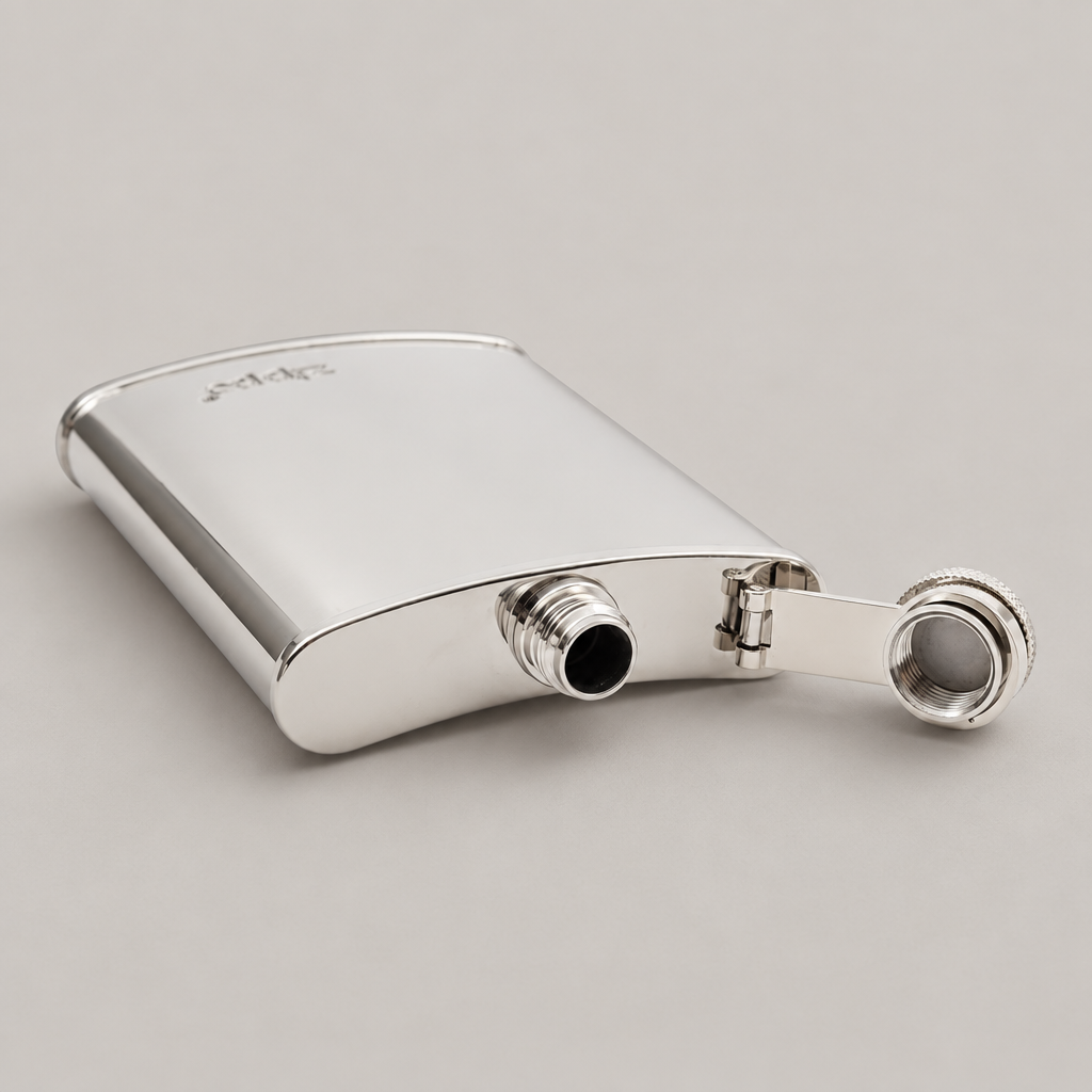 Original Zippo Flachmann (177 ml / 6 oz) aus Edelstahl mit individueller Lasergravur