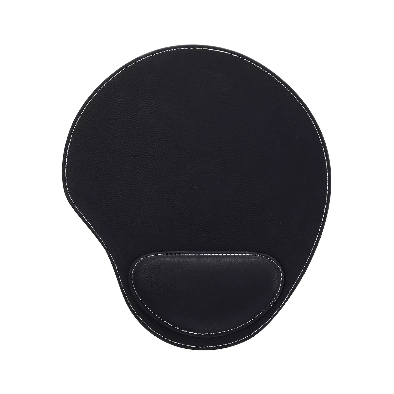 Ergonomisches PU-Leder Mauspad mit Handgelenkauflage – Individuelle Lasergravur (Farbwechsel Braun zu Gold)