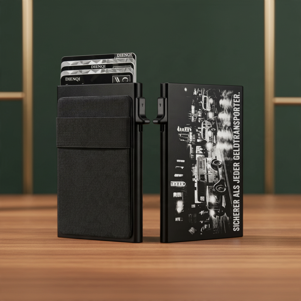 Slim Wallet mit RFID-Schutz und persönlicher Lasergravur