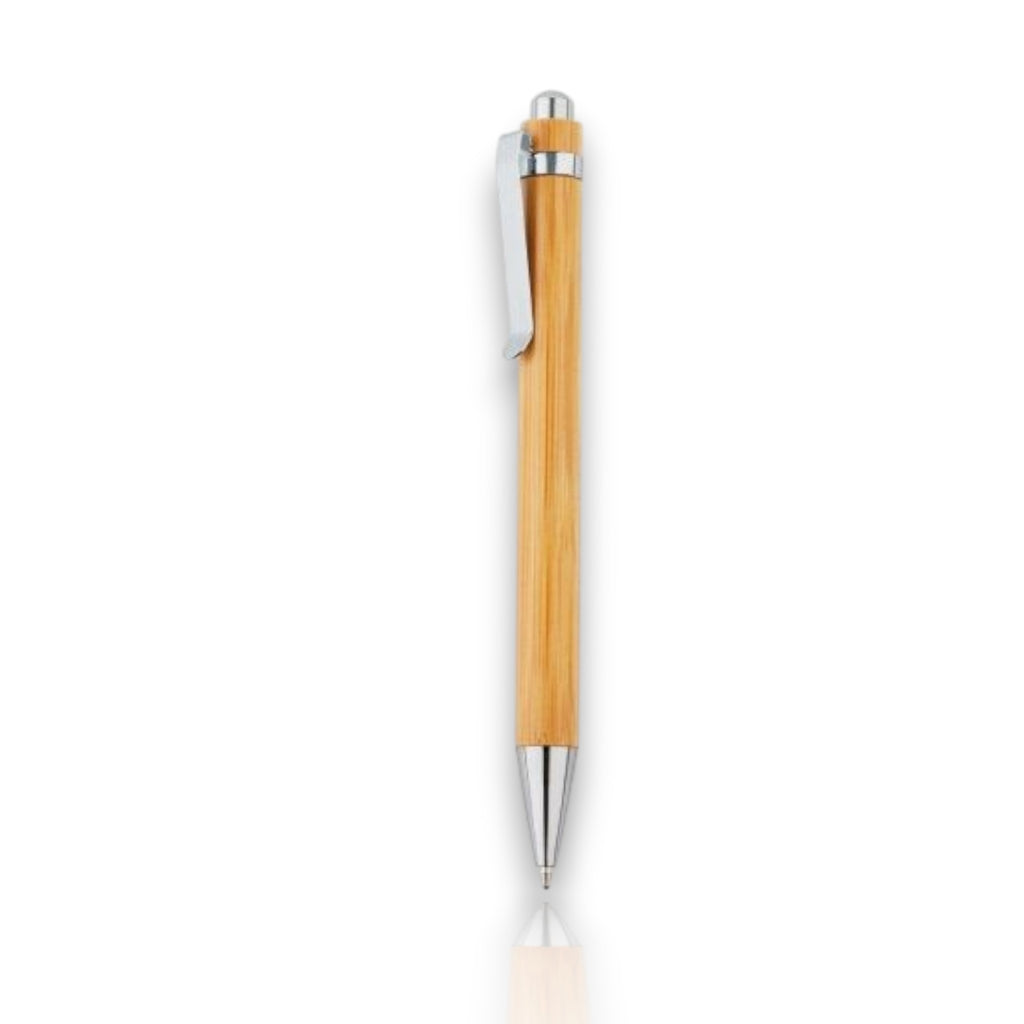 Eleganter Bambus-Druckkugelschreiber mit individueller Gravur