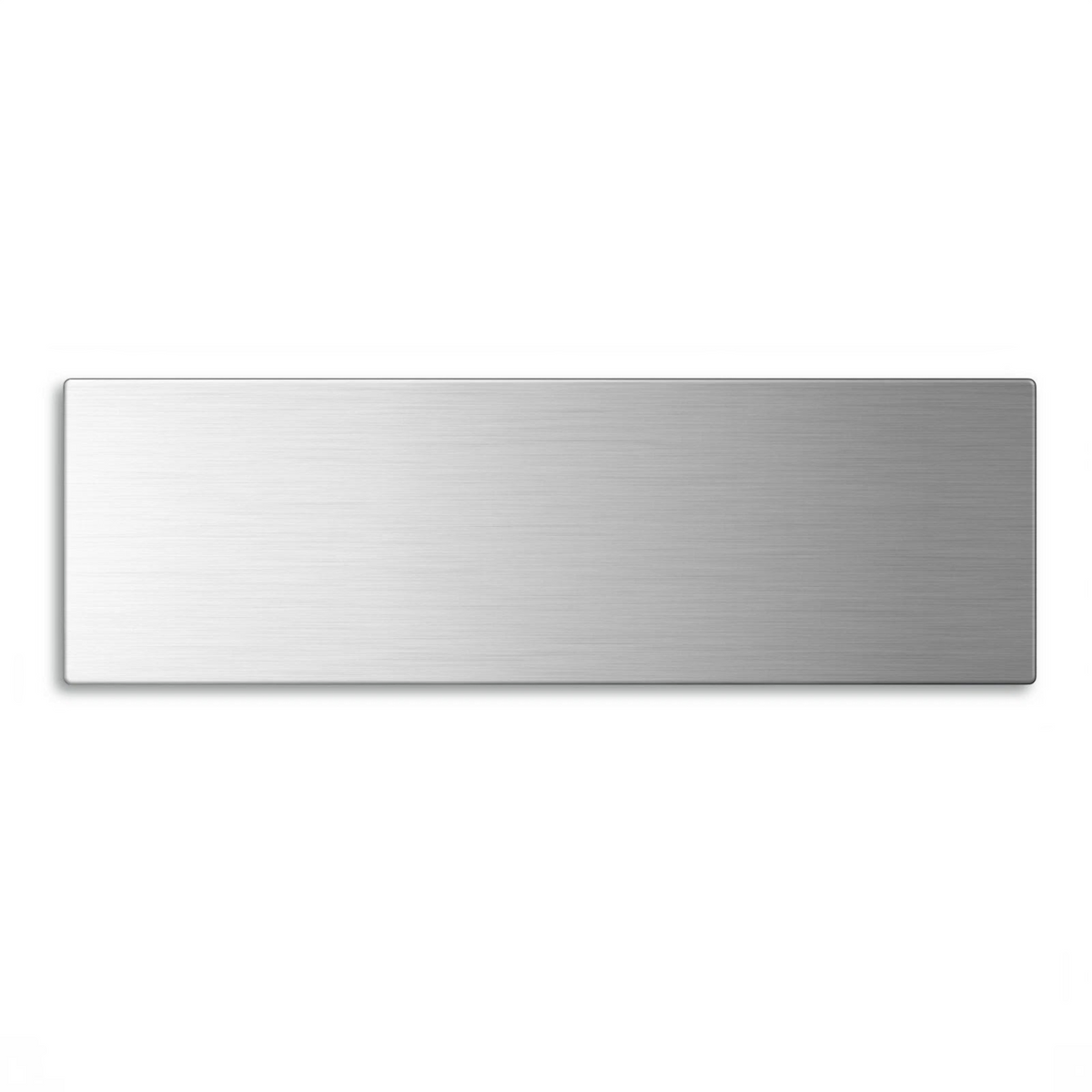 HUNTERLASE Firmenschild in gebürsteter Edelstahl-Optik, 50 x 15 mm, wetterfestes Namensschild mit Kleberückseite