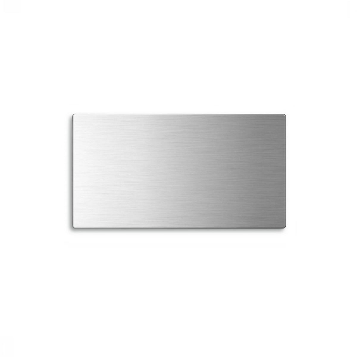 HUNTERLASE Firmenschild in gebürsteter Edelstahl-Optik mit rechteckigem Design für Innen- und Außenbereich