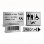 Premium Firmenschild / Namenschild mit Wunschgravur 200 x 100 mm