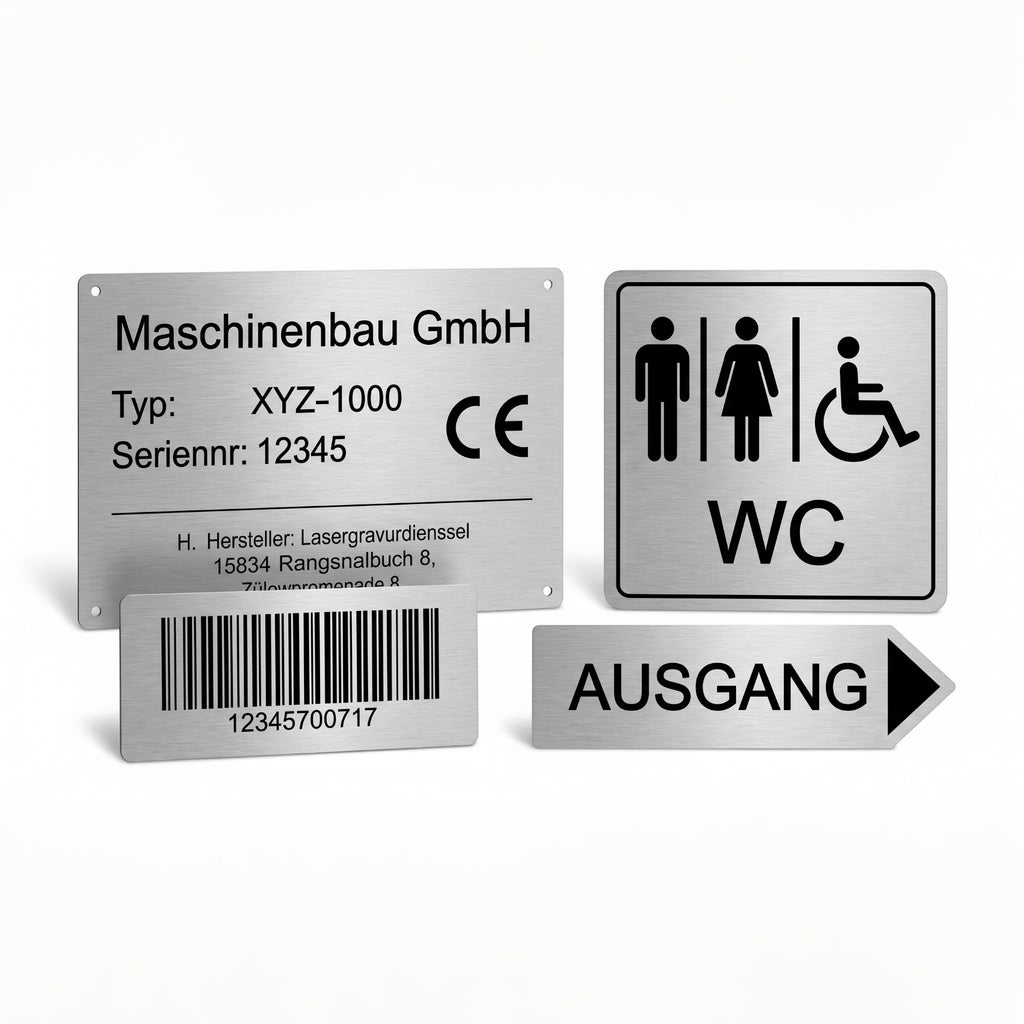 Premium Firmenschild / Namenschild mit Wunschgravur 150 x 50 mm