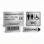 Premium Firmenschild / Namenschild mit Wunschgravur 150 x 50 mm