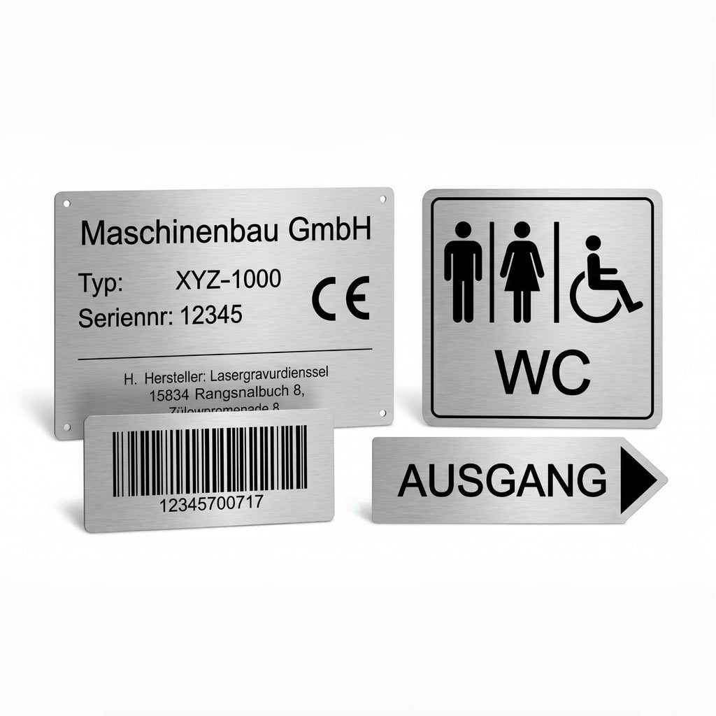 Premium Firmenschild / Namenschild mit Wunschgravur 80 x 25 mm