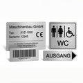 Premium Firmenschild / Namenschild mit Wunschgravur 80 x 25 mm