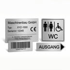 Premium Firmenschild / Namenschild mit Wunschgravur 80 x 25 mm