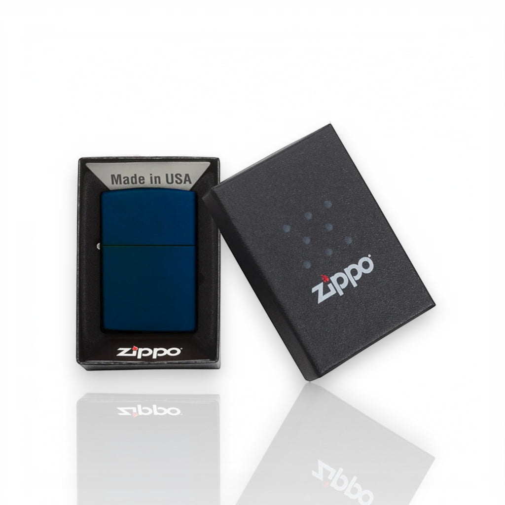 Original Zippo® Feuerzeug Navy Blue Matte mit Personalisierter Gravur