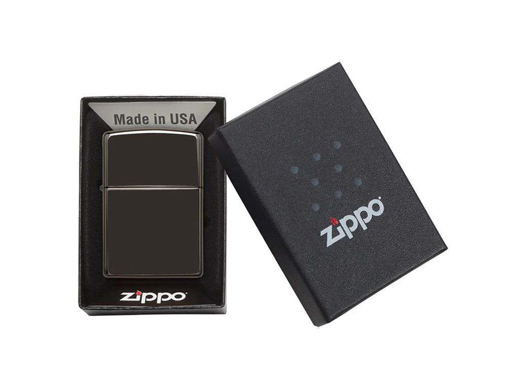 Original Zippo® Feuerzeug High Polish Black Personalisiert "Special Edition"