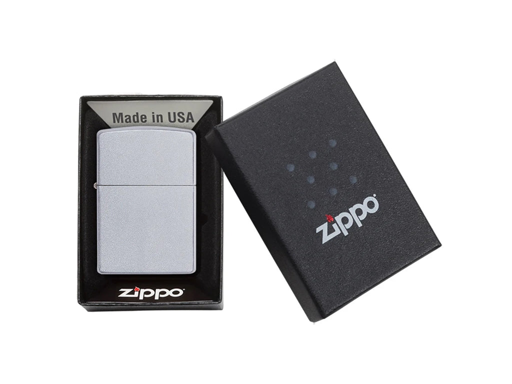 Original Zippo® Feuerzeug Reg Satin Finish mit Personalisierter Gravur