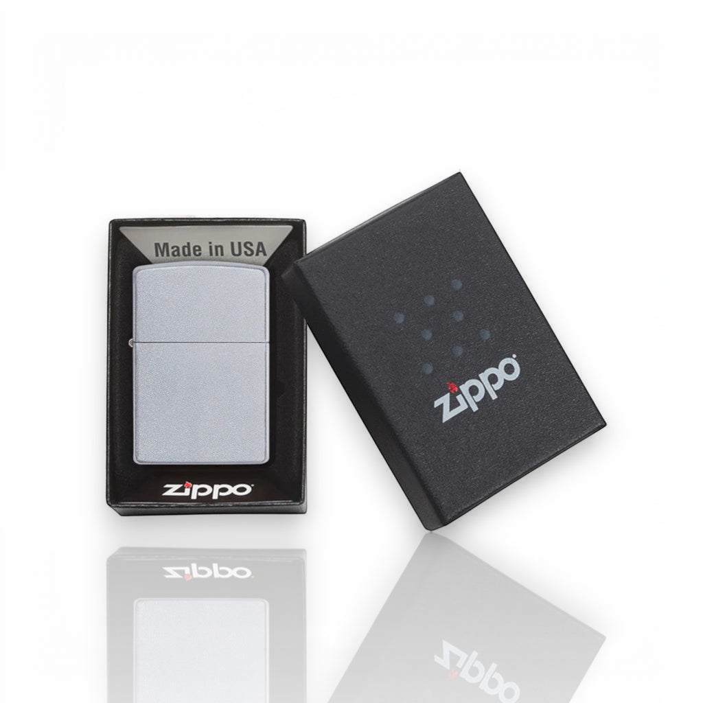 Original Zippo® Feuerzeug Reg Satin Finish mit Personalisierter Gravur