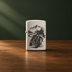 Original Zippo® Feuerzeug Brushed Chrome mit Personalisierter Gravur
