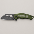 FoxEdge Atrax Aluminium OD Green Taschenmesser mit persönlicher Lasergravur