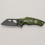 FoxEdge Atrax Aluminium OD Green Taschenmesser mit persönlicher Lasergravur
